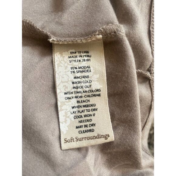 Soft Surroundings, women's grey long sleeve peek a boo tunic size small - Picture 5 of 7